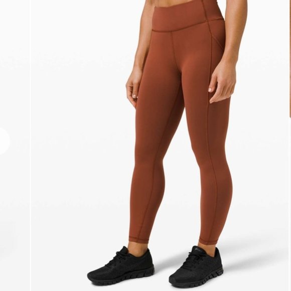 Lululemon Invigorate High-Rise Tight 25" In Dark Terracotta - Picture 3 of 4